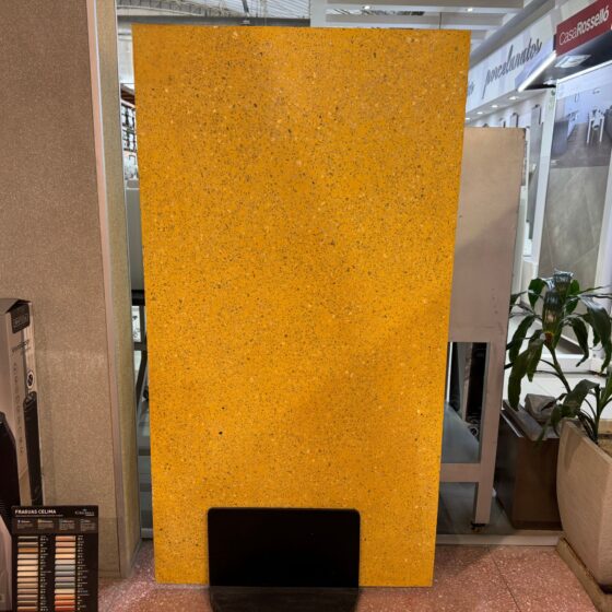 OFERTA PLANCHA DE TERRAZO AMARILLO SOL GRANO 23 1,50x80