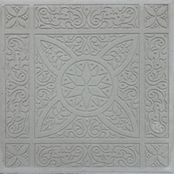 Loseta de Concreto Arabesco Blanco 30x30 cm